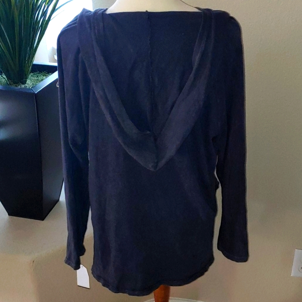 NWT Project Social T Charcoal Bali Lace Up Sweater - Picture 7 of 12